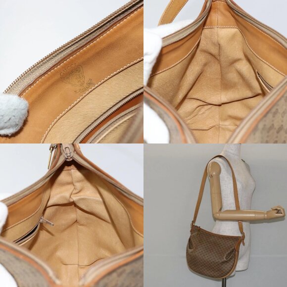 GUCCI Micro GG Supreme Shoulder Bag PVC Beige Gold 001 256 1324 Auth ep11400 - Picture 13 of 14